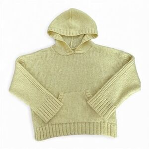 Pilcro Anthropologie Hooded Chunky Knit Sweater‎ XXS Cream Wool Blend